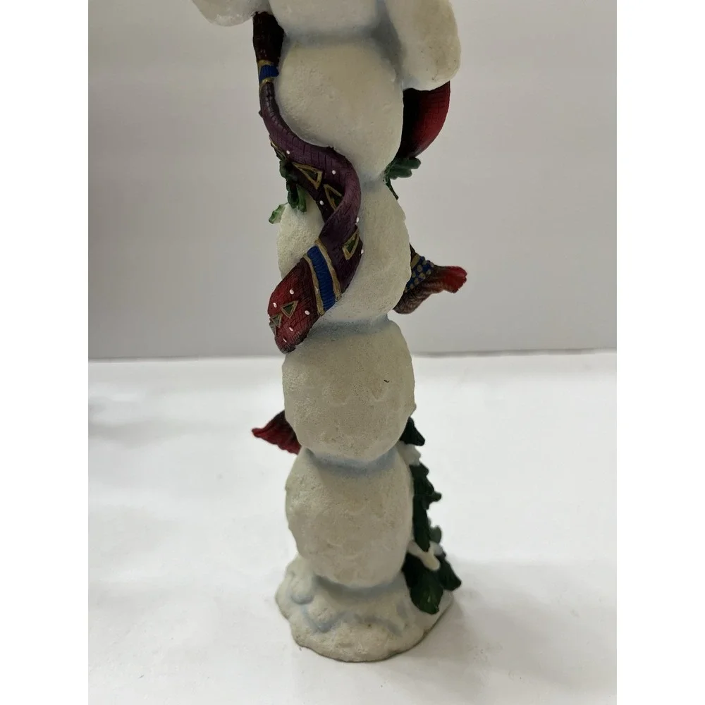 Vtg Christmas Lenox Winter Friend Pencil Snowman Figure W/ Cardinal 11.5